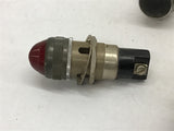 Dialco 75W 125V Red & Black Indicator Lights Lot of 15