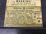 General Electric K6555218-G8 Circuit Breaker 50 Amps 500 VAC 250 VDC 3 Poles
