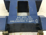 AC MFG 25-105-113-502 Coil 208/230V 60C