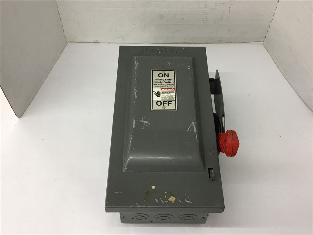Siemens HF361 30 Amp Fusible Safety Switch 600 Volts