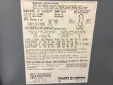 Square D D211NRB 30 Amp Safety Switch 120/240 Vac 3R