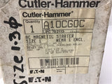 Cutler-Hammer A10CG0C Ac Magnetic Starter Size 1 480 volt coil