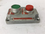 Killark XCS-0B4 Double Push Button Cover RED/GREEN START/STOP