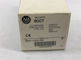 Allen Bradley 800T-FXR10A Illuminated PUSHBUTTON 120V Type 4,13 2 Pos Amber