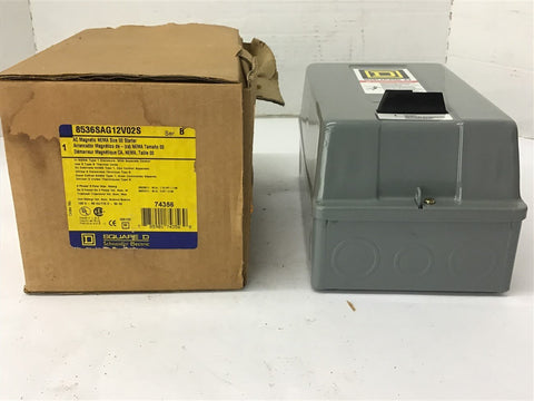 Square D 8536SAG12V02S AC magnetic Starter Size 00 480 V 2 HP 120 V Coil