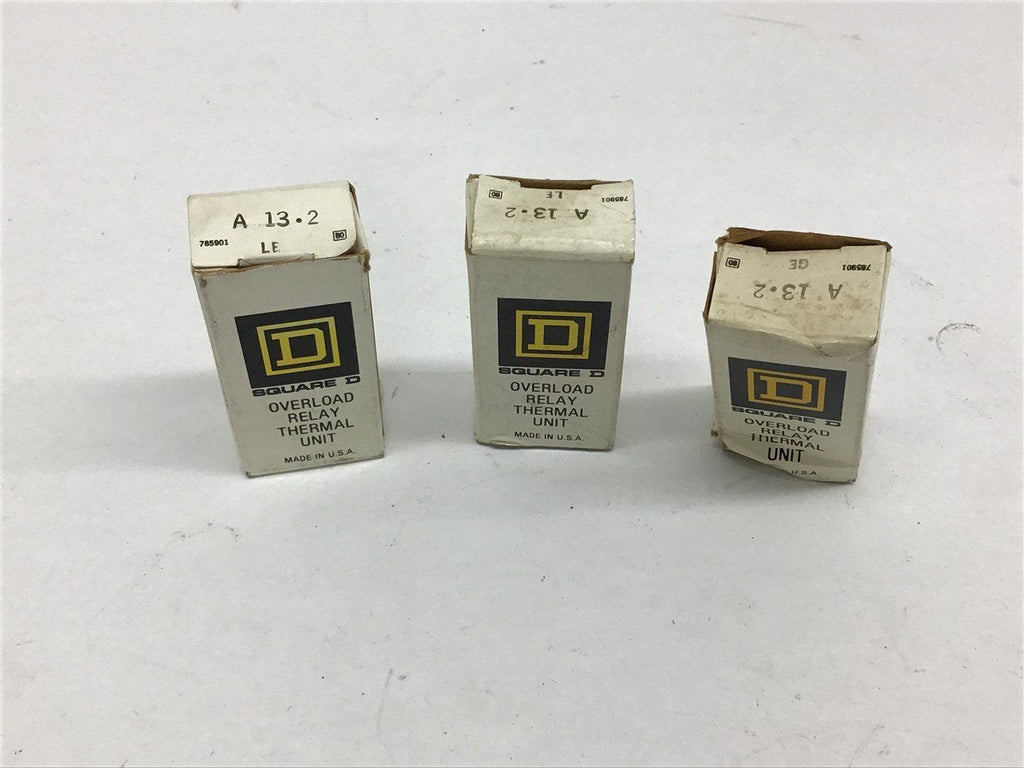 Square D A13.2 Overload Relay Thermal Unit Lot of 3