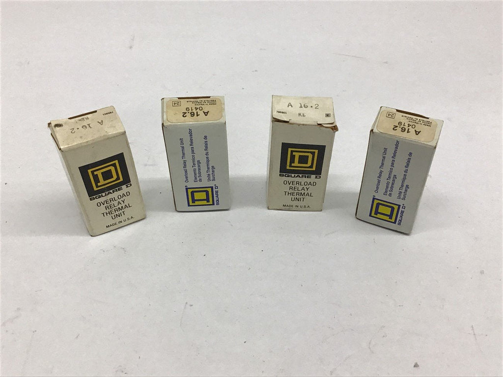 Square D A16.2 Overload Relay Thermal Unit Lot of 4