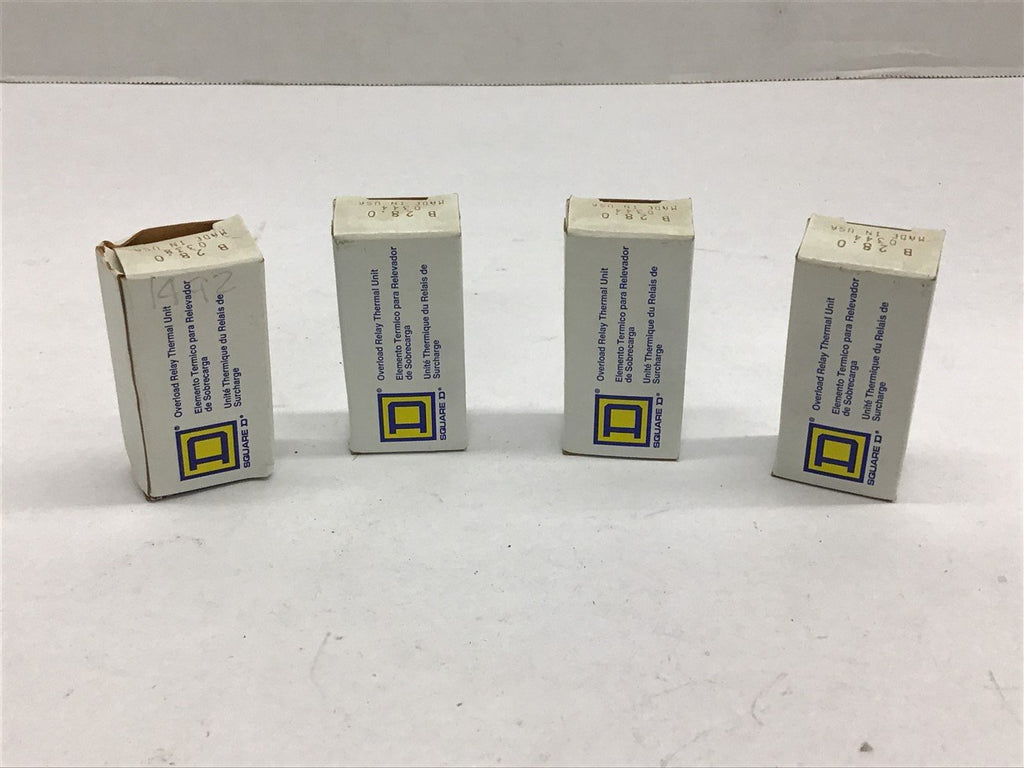 Square D B28.0 Overload Relay Thermal Unit Lot of 4