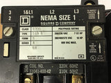 Square D 6736 SC O6 size 1 Reversing Starter 120 Volt coil 460 Volts @ 10 HP