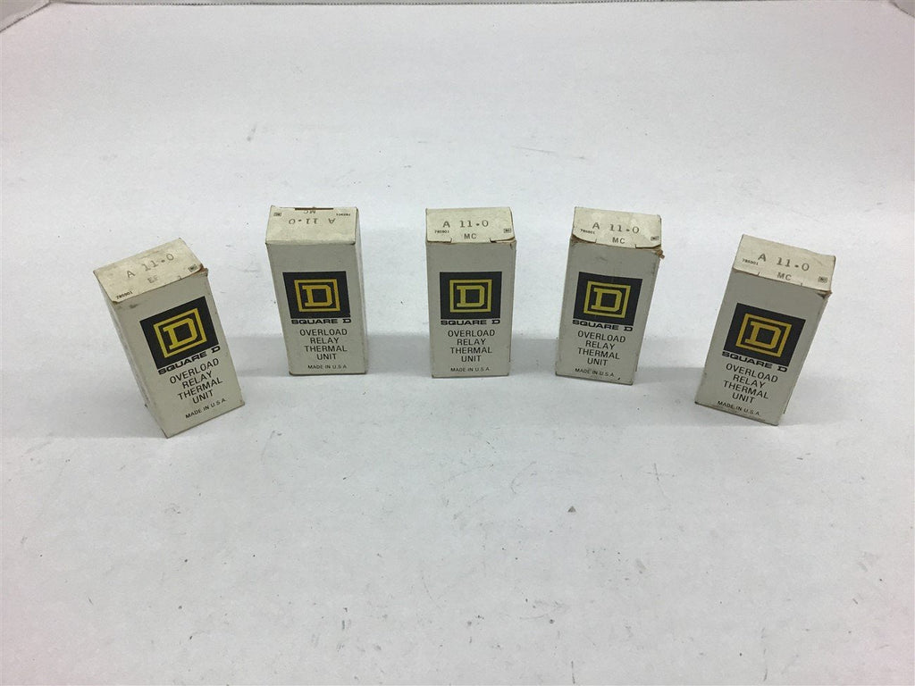 Square D A11.0 Overload Relay Thermal Unit Lot of 5