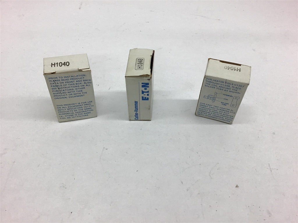 Cutler Hammer H1040 Eaton Overload Relay Heater Element Lot of 3