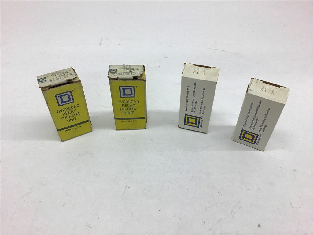 Square D B32 Overload Relay Thermal Unit Lot of 4