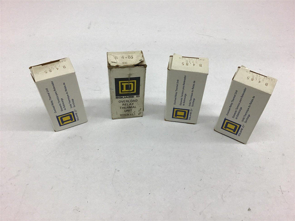 Square D B4.85 Overload Relay Thermal Unit Lot of 4