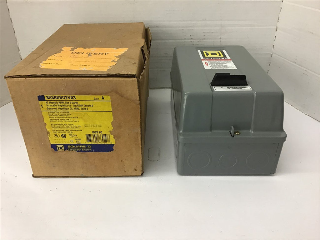 Square D 8536SBG2 Size 0 460 V @ 5 Hp 240 volt Coil