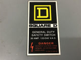 Square D211NRB Safety Switch 30 Amp 120/240 Volts 3R
