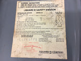 Square D D222N Safety Switch 60 Amp 240 vac