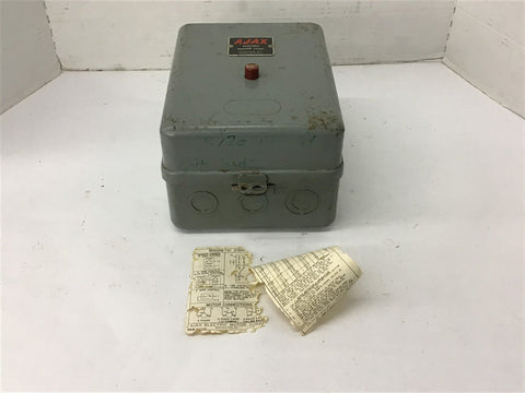 Ajax Starter AJ01831201 Size 00 208/220 volt coil 480 Volt @ 2 Hp