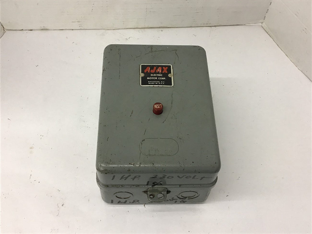 Ajax AJ01821201 Size 00 Starter 480 volt @ 2 Hp 208/220 Volt coil