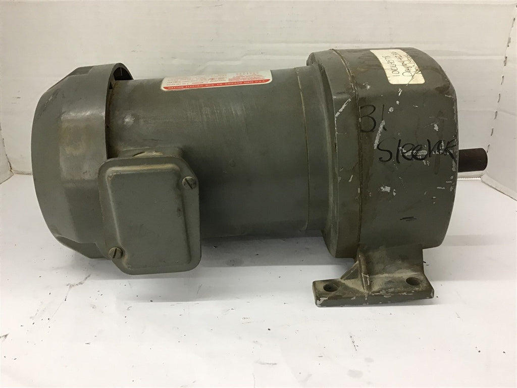 Dayton 4Z386 1/3 Gp Gear Motor 208-230/460 volts 28.6:1 Ratio 3 Phase