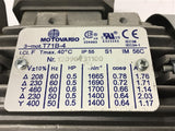 Motorvario T71B-4 .5 Hp 1700 Rpm AC Motor 460 volts 56C Frame