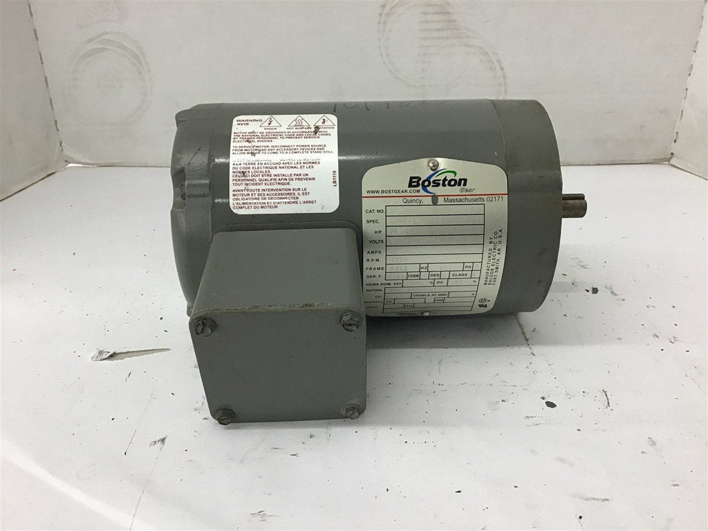 Boston ACUT-B .17 HP AC Motor 208-230/460 Volts 1800 Rpm 42CZ Frame