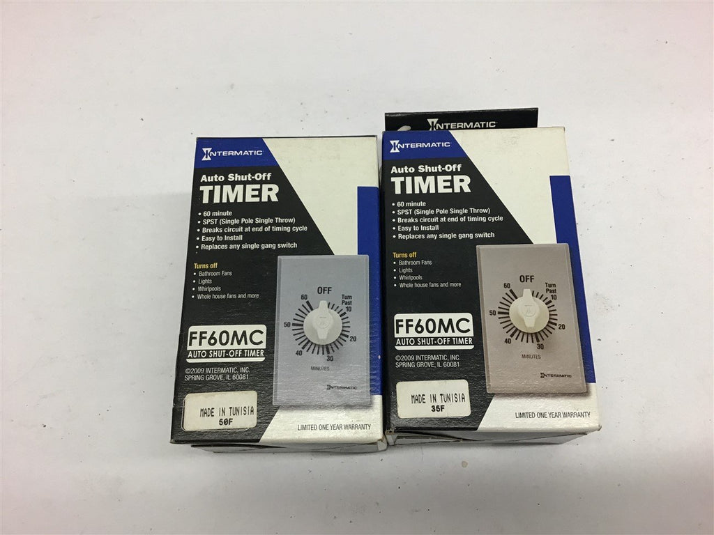 Intermatic FF60MC Auto Shut Off 60 Minute Timer Lot of 2