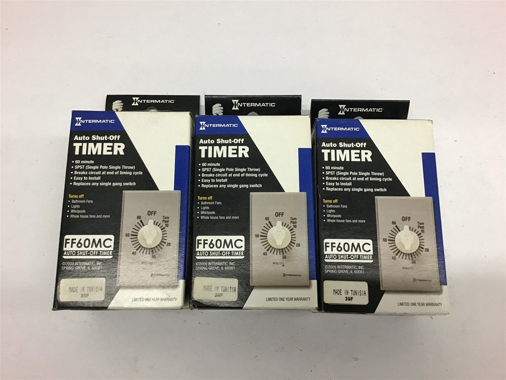 Intermatic FF60MC Auto Shut Off 60 Minute Timer Lot of 3