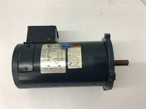Century C42D17NC38A 1/2 HP DC Motor 1750 RPM 90 Volts 56C Frame TENV Enclosure