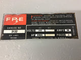 FPE 3132 Safety Switch 100 Amps 240VAC 3 Poles 30 HP