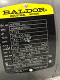 Baldor M3709T 7-1/2 HP AC Motor 3450 RPM 208-230/460VAC 213T Frame 3 Phase