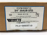 Watts EDP# 0069710 Water Pressure Reducing Valve 25-75 PSI