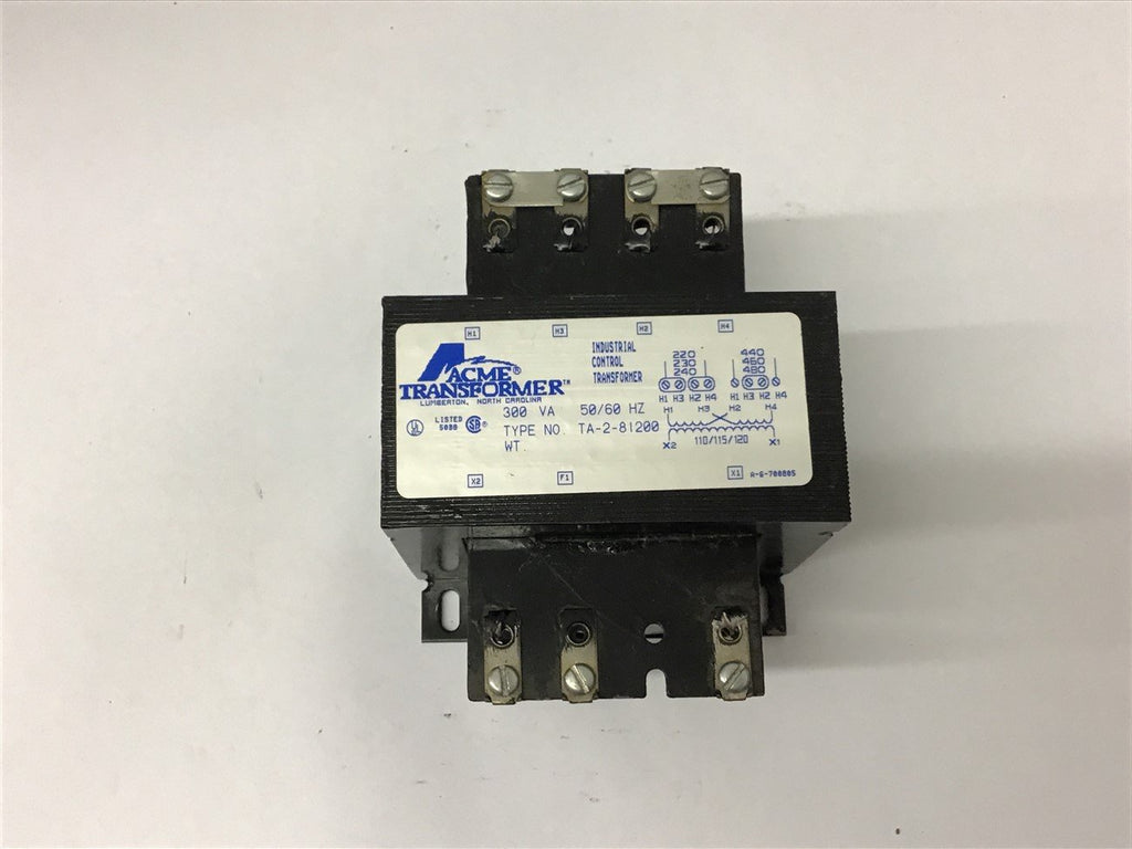 Acme 300 VA TA-2-81200 Industrial Transformer 240 480 Pri 110/115/120 SEC