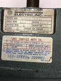 Sterling Electric 110603AC25056 250:1 Ratio Inline Gear Reducer .39 Input HP