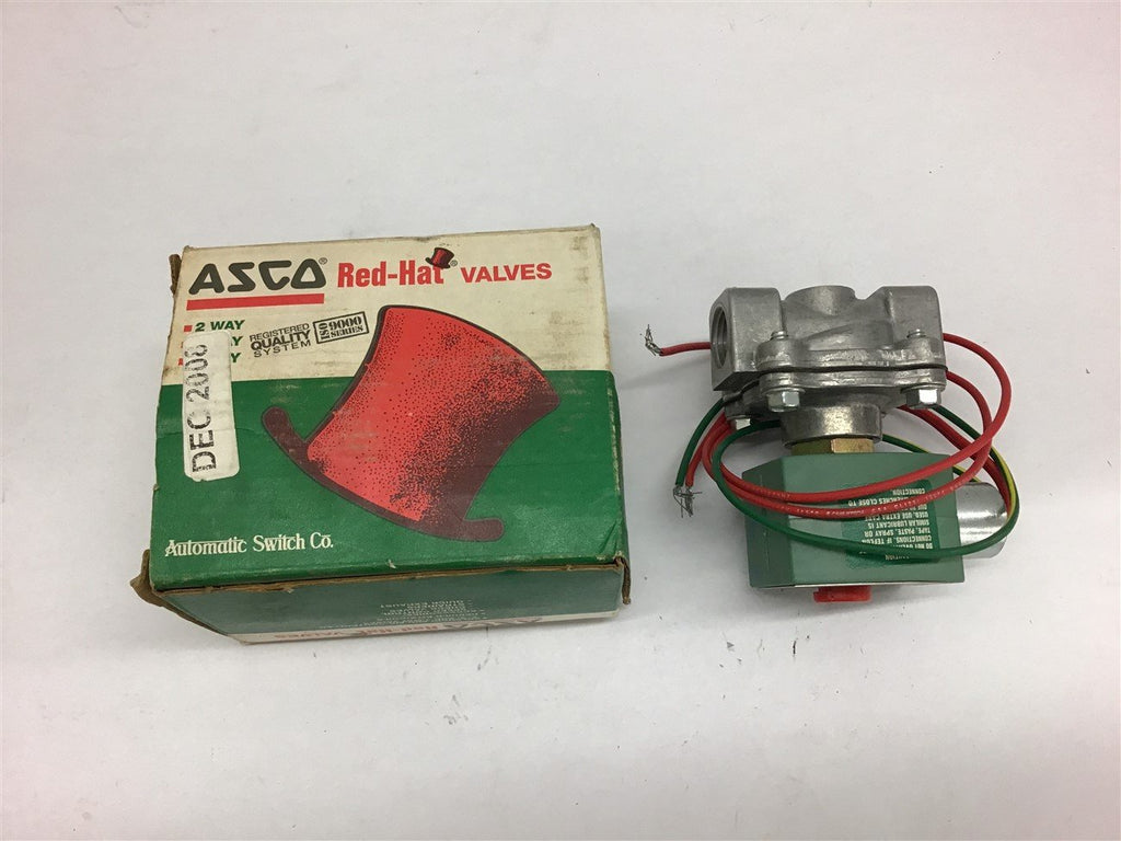 Asco 8215G20 RedHat Solenoid Valve 50 Psi 1/2" Pipe 10.1 Watts 120 Volt Coil