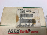 Asco 8215G20 RedHat Solenoid Valve 50 Psi 1/2" Pipe 10.1 Watts 120 Volt Coil