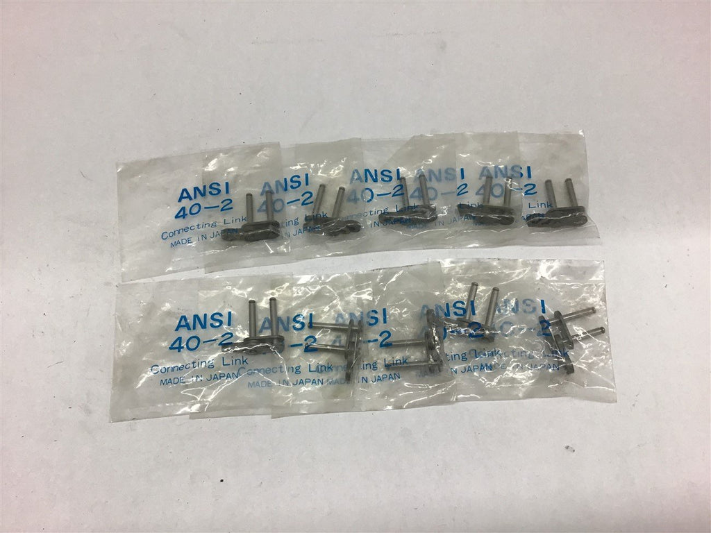 ANSI 40-2 Roller Chain Connecting Link 1/2" Lot of 10