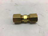 1/4" Brass Compression Coupling with Ferrell Lot of 6
