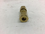 1/4" Brass Compression Coupling with Ferrell Lot of 6