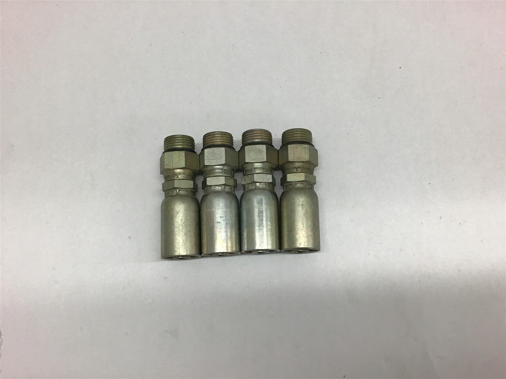 Weatherhead MBX0810 Crimp Hydraulic Hose Fittings 1/2" hose Lot of 4
