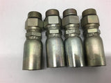 Weatherhead MBX0810 Crimp Hydraulic Hose Fittings 1/2" hose Lot of 4