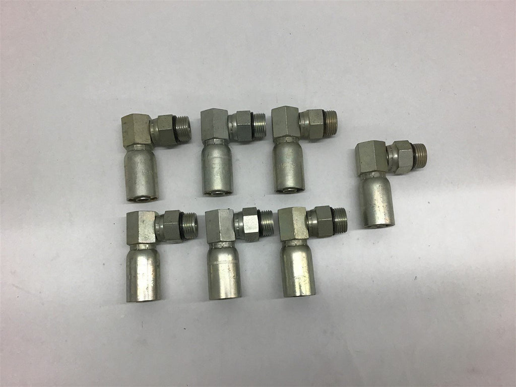 Weatherhead Crimp Hydraulic 90 Degree Hose Fittings 3/4" Hose Lot of 4