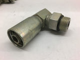 Weatherhead Crimp Hydraulic 90 Degree Hose Fittings 3/4" Hose Lot of 4