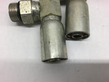 Weatherhead Crimp Hydraulic 90 Degree Hose Fittings 3/4" Hose Lot of 4