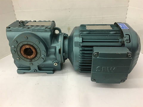 Sew Eurodrive DRE90M4Z Gear Motor 1.5 HP 230/460 V 1740 Rpm 17.62:1 Ratio 99 RPM