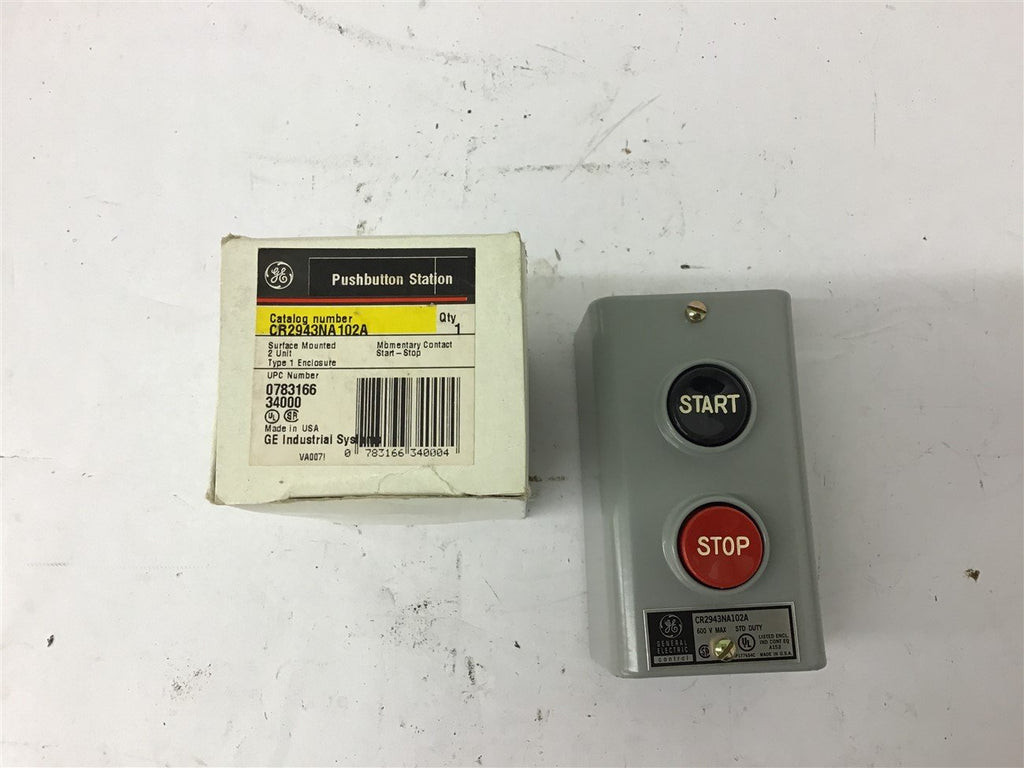 General Electric CR2943NA102A Pushbutton Station Surface Mounted Start-Stop