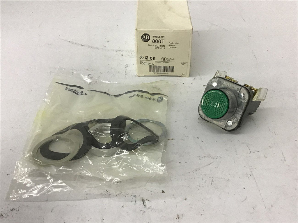 Allen-Bradley 800T-A1A Flush Head Green Pushbutton