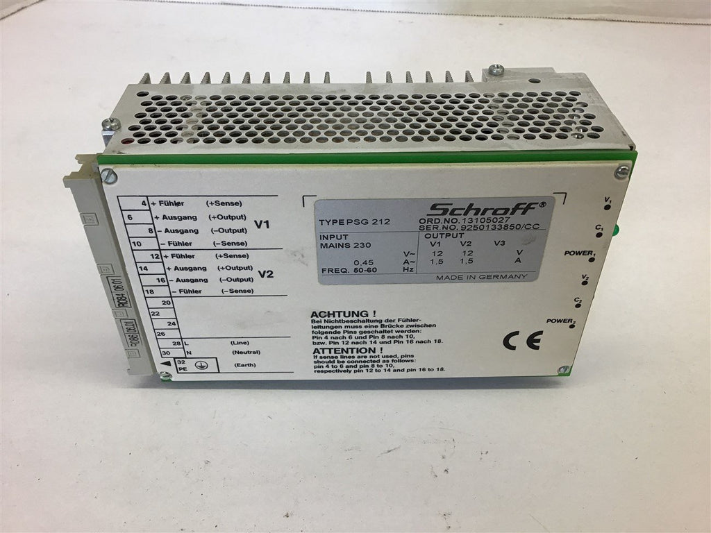 Schroff PSG 212 13105027 Blade Power Supply Axis Encoders