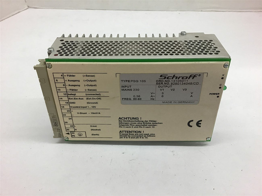 Schroff PSG 105 13105011 Blade Power Supply Axis Encoders