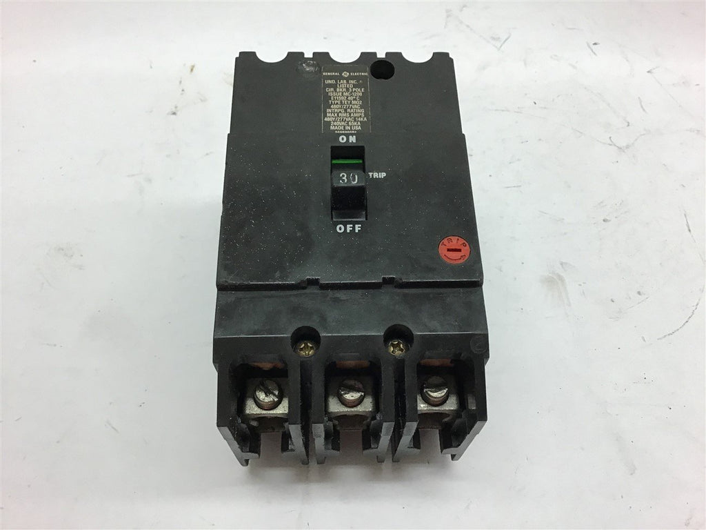 General electric TEY M02 30 Amp Circuit Breaker 3 Pole 480/277 Vac