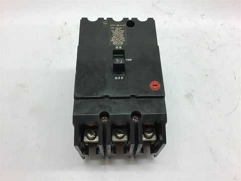 General electric TEY M02 30 Amp Circuit Breaker 3 Pole 480/277 Vac
